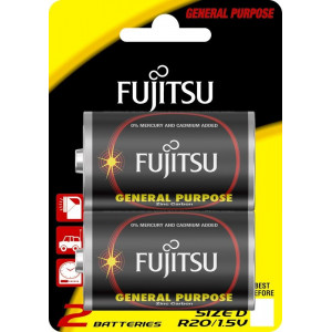Fujitsu zinková baterie R20/D, blistr 2ks