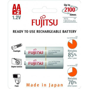 Fujitsu přednabitá baterie White R06/AA, 2100 nabíjecích cyklů, blistr 2s