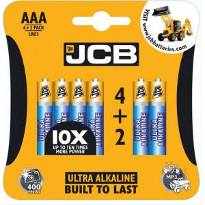 JCB OXI DIGITAL alkalická baterie LR03, blistr 6 ks