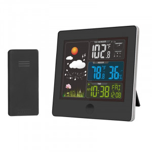  meteostanice, barevný LCD, teplota, vlhkost,RCC, černá