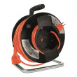 Solight prodlužovací přívod - na bubnu, 1 zásuvka, 50m, oranžový kabel, 3x 1,5mm2