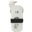 Solight 2z + USB A+C 20W PD, cestovní prodlužovací přívod 1.5m, 3 x 1mm2, bílý