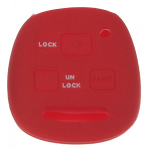 Silikonový obal pro klíč Toyota 3-tlačítkový, červený