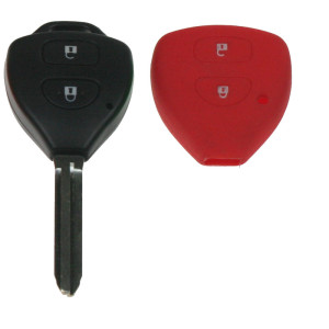 Silikonový obal pro klíč Toyota 2-tlačítkový, červený