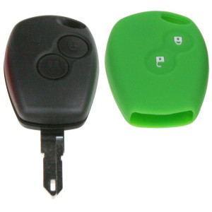 Silikonový obal pro klíč Renault 2-tlačítkový, zelený