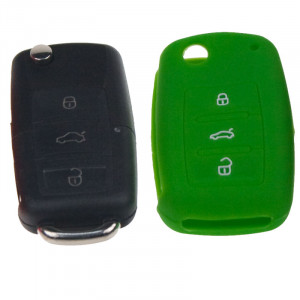Silikonový obal pro klíč Škoda 3-tlačítkový, zelený