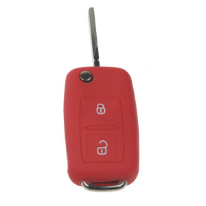 Silikonový obal pro klíč Škoda 2-tlačítkový, červený