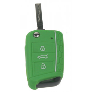 Silikonový obal pro klíč VW, Škoda 3-tlačítkový, zelený