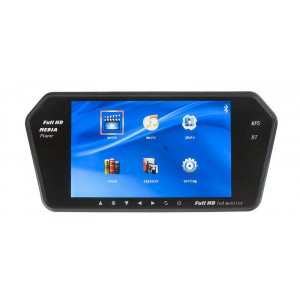 LCD monitor 7" na zrcátko s microSD/USB/FM modulátor/Bluetooth