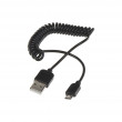 Kabel kroucený USB / MICRO USB 1m
