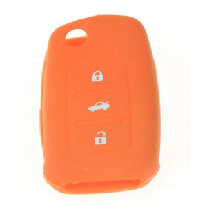 Silikonový obal pro klíč Škoda, VW, Seat, oranžový