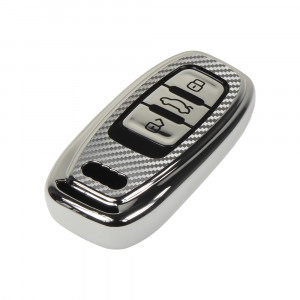 TPU obal pro klíč Audi, carbon silver