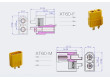Napájecí konektor XT60 samice+samec, 2-pólový s vodiči
