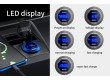 2x USB-C nabíječka s voltmetrem, hliníková do panelu, 45W + 45W