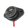 USB QC4.0 + USB-C PD4.0 zásuvka 12/24V, montáž na povrch