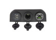 Trojitá zásuvka s panelem CL, 3x USB-A + 1x USB-C nabíječka