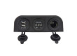 Trojitá zásuvka s panelem CL, Voltmetr, 2x USB nabíječka