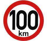 samolepka rychlosti 100 km průměr 15 cm