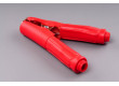 kleště bateriové 500A červené gumová izolace 165mm