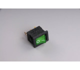 Přepínač podsvětlený 19x13mm zelený/malý/ 12V