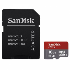 Paměťová karta Sandisk Ultra microSDHC16GB Class 10 vč.SD adaptéru