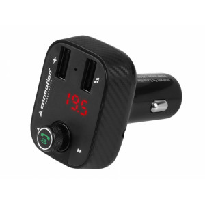 FM modulátor s voltmetrem a handsfree + 2x USB 