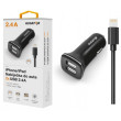 Nabíječka do auta pro iPhone s 2xUSB výstupem 2,4A