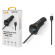 Nabíječka do auta USB-C s USB výstupem, 2.4A