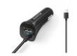 Nabíječka do auta USB-C s USB výstupem, 2.4A
