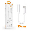 Audio adaptér USB-C vidl. / 3,5mm Jack, 15cm, bílý