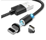 Nabíjecí kabel USB-C s magnetickou koncovkou a LED
