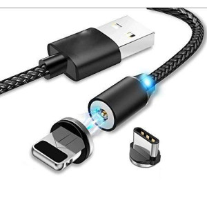 Nabíjecí kabel USB-C s magnetickou koncovkou a LED