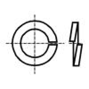 Podložka pérová M2 D=4,4mm h=0,5mm kyselinovzdorná ocel A4
