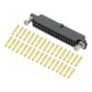 17+17 Pos. Female DIL 22AWG Cable Conn.