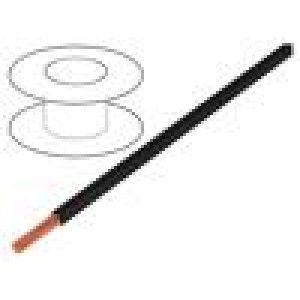 Vodič H07V-K lanko Cu 1,5mm2 PVC černá 450V,750V 100m cívka