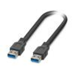 Kabel USB 3.2 USB A vidlice,z obou stran 1m černá Žíla: Cu
