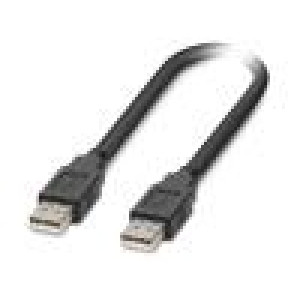Kabel USB 2.0 USB A vidlice,z obou stran 3m černá Žíla: Cu