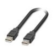 Kabel USB 2.0 USB A vidlice,z obou stran 1m černá Žíla: Cu