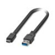Kabel USB 3.2 USB A vidlice,USB C vidlice 1,8m černá Žíla: Cu