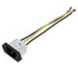 Konektor: napájecí AC zásuvka vidlice 10A 250VAC IEC 60320