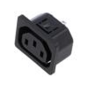 Konektor: napájecí AC zásuvka zásuvka 10A 250VAC IEC 60320