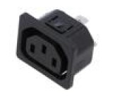 Konektor: napájecí AC zásuvka zásuvka 10A 250VAC IEC 60320