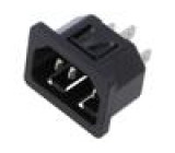 Konektor: napájecí AC zásuvka vidlice 10A 250VAC IEC 60320