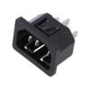 Konektor: napájecí AC zásuvka vidlice 10A 250VAC IEC 60320