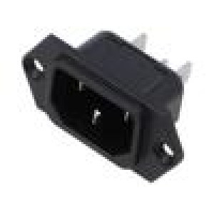 Konektor: napájecí AC zásuvka vidlice 10A 250VAC IEC 60320
