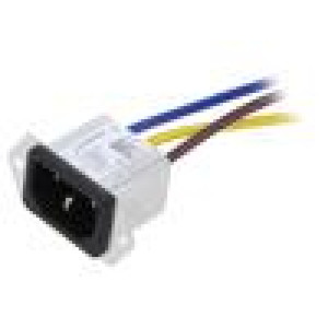 Konektor: napájecí AC zásuvka vidlice 10A 250VAC IEC 60320