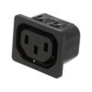 Konektor: napájecí AC zásuvka zásuvka 10A 250VAC IEC 60320