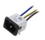 Konektor: napájecí AC zásuvka vidlice 10A 250VAC IEC 60320