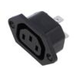 Konektor: napájecí AC zásuvka zásuvka 10A 250VAC IEC 60320