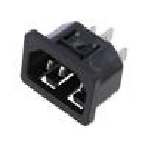 Konektor: napájecí AC zásuvka vidlice 10A 250VAC IEC 60320